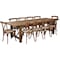 Flash Furniture Rectangle Antique Farm Table, Wood Top, Wood Grain XA-FARM-15-GG - alternate 2